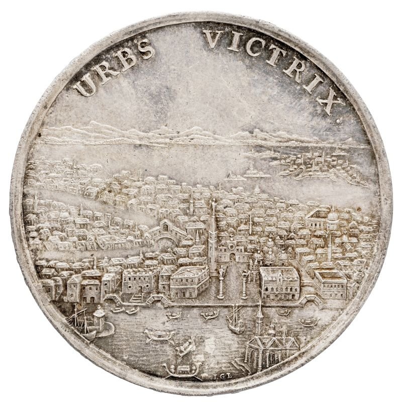 Medaille mit einer Ansicht Venedigs (Museum August Kestner CC BY-NC-SA)