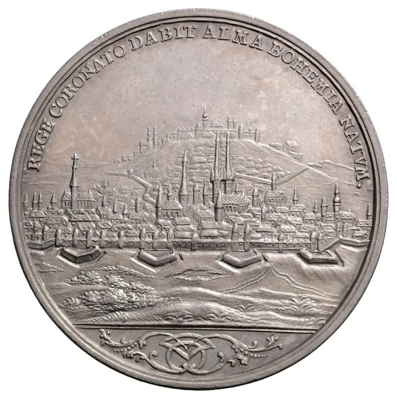 Medaille auf die Krönung in Prag (Museum August Kestner CC BY-NC-SA)
