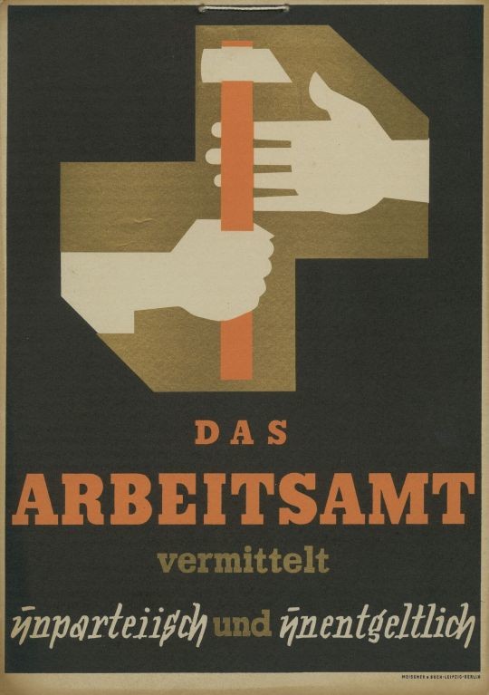 Werbeplakat Arbeitsamt (Historisches Museum Hannover CC BY-NC-SA)