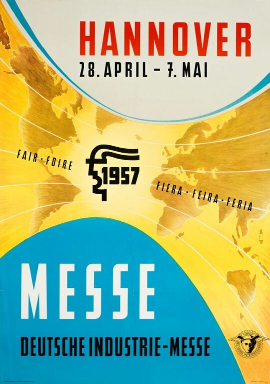 Plakat Hannover-Messe 1957 (Historisches Museum Hannover CC BY-NC-SA)