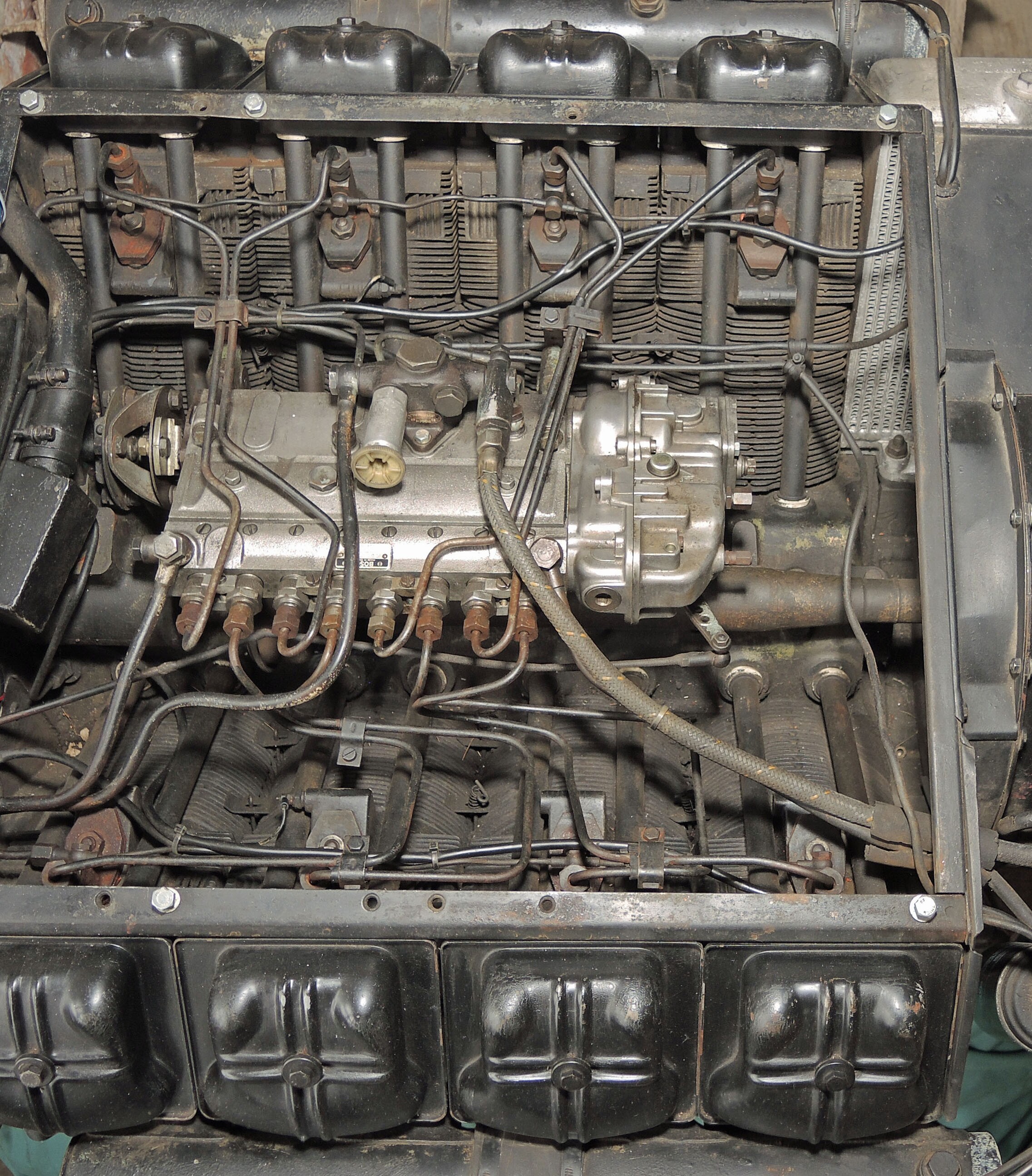 Magirus V8-Lastwagenmotor F8L413 (Mobile Welten e. V. CC BY-SA)