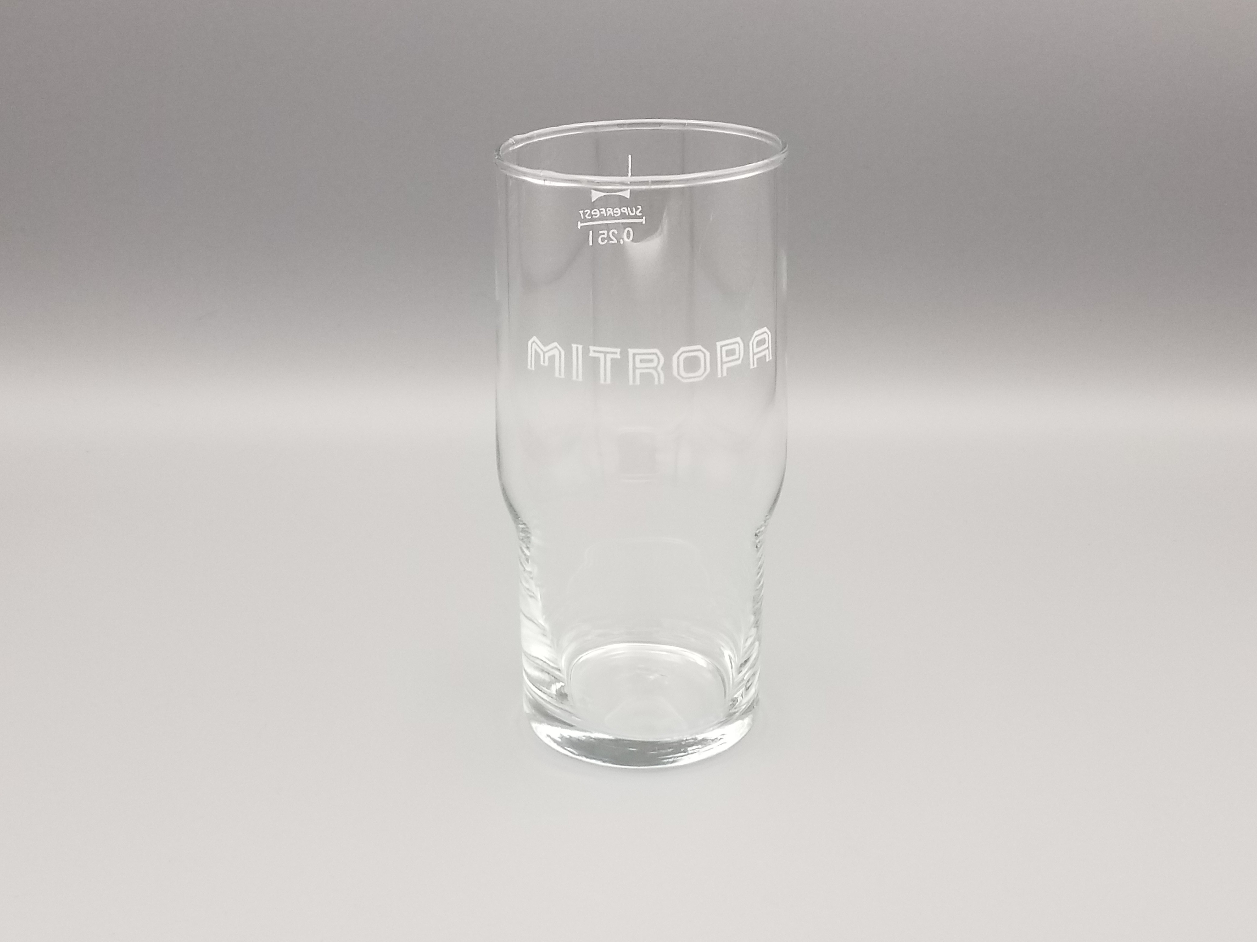 MITROPA Trinkglas 0,25 l "Superfest" (Mobile Welten e.V. CC BY-SA)
