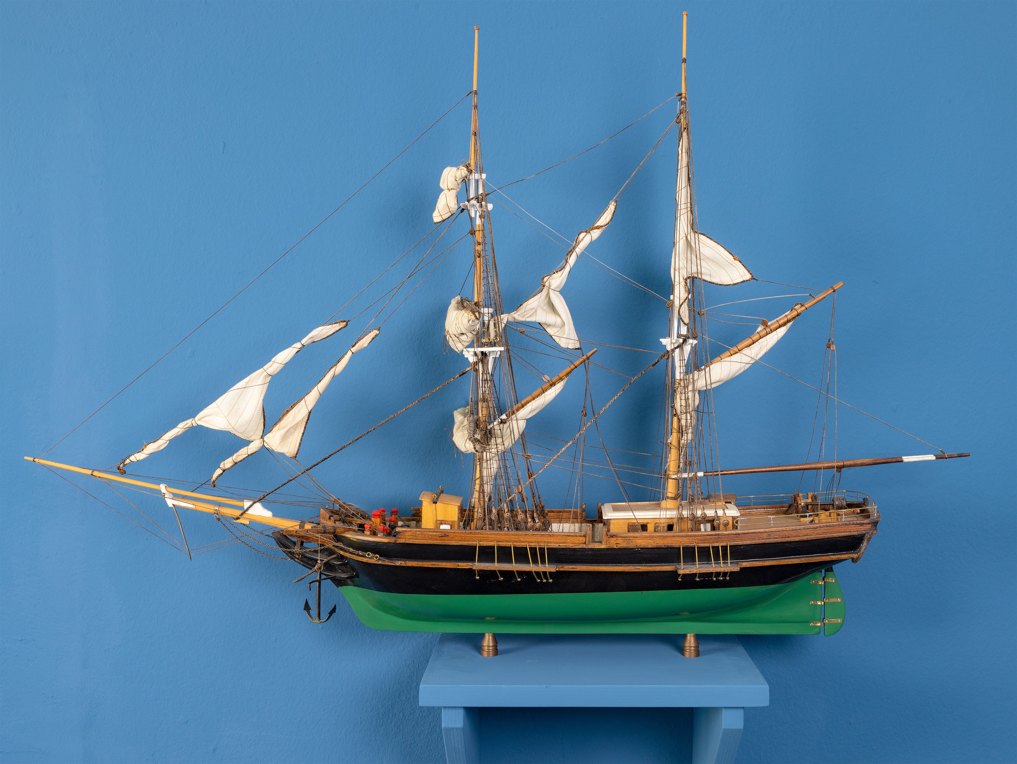 Modell einer Schonerbrigg/Brigantine (Schiffahrtsmuseum Unterweser CC BY-NC-SA)