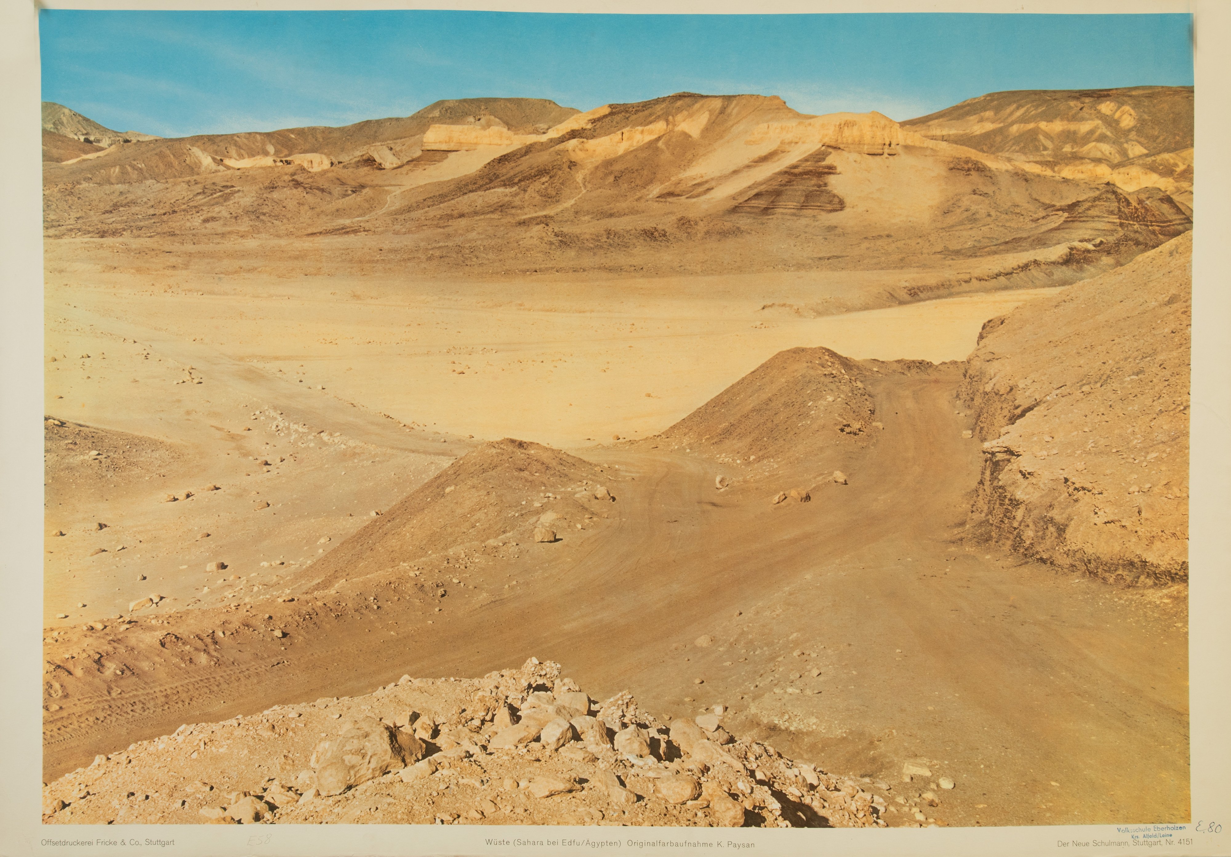 Wandbild einer Wüstenlandschaft in Ägypten (Stiftung Schulmuseum der Universität Hildesheim CC BY-SA)