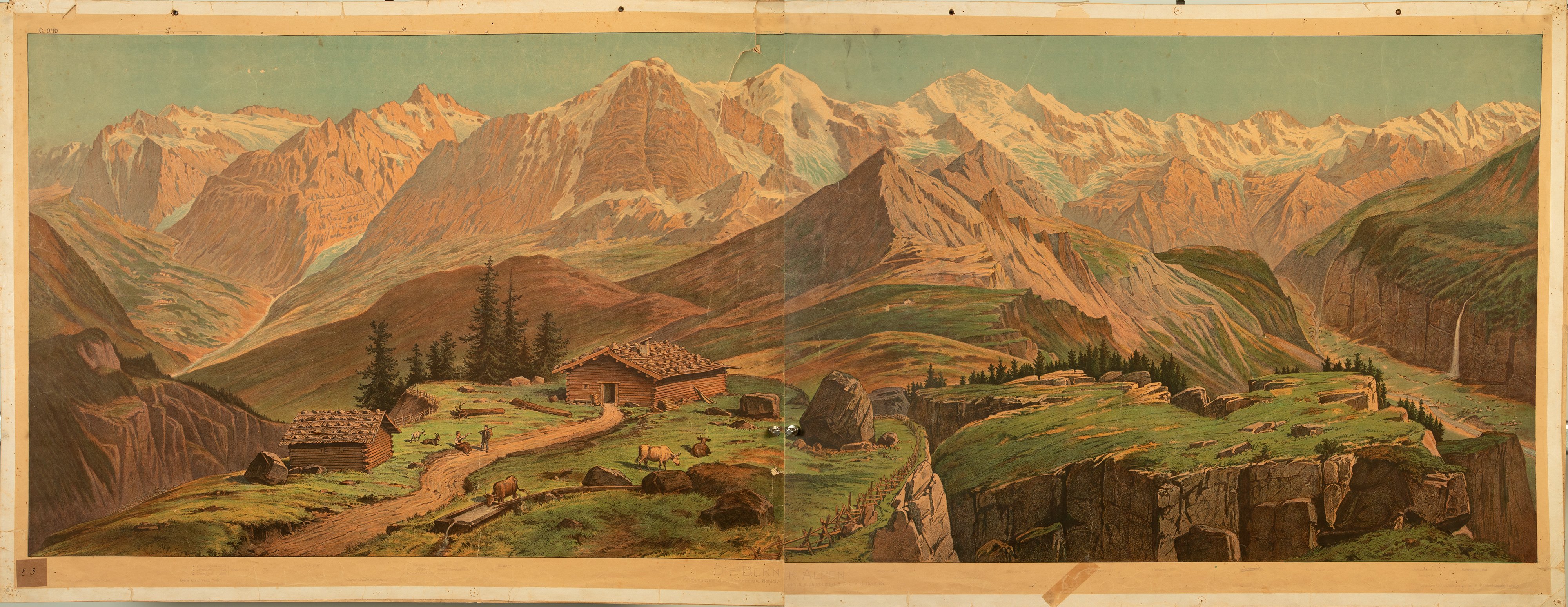 Wandbild bezüglich der Berner Alpen (Stiftung Schulmuseum der Universität Hildesheim CC BY-SA)