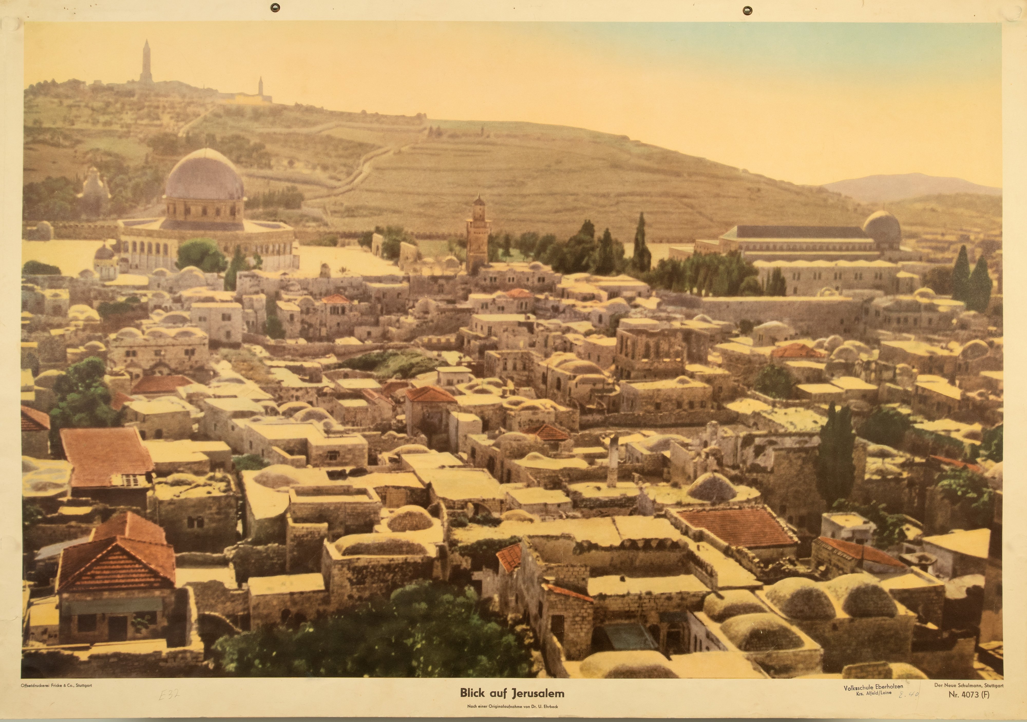 Aufnahme von der Stadt Jerusalem (Stiftung Schulmuseum der Universität Hildesheim CC BY-SA)