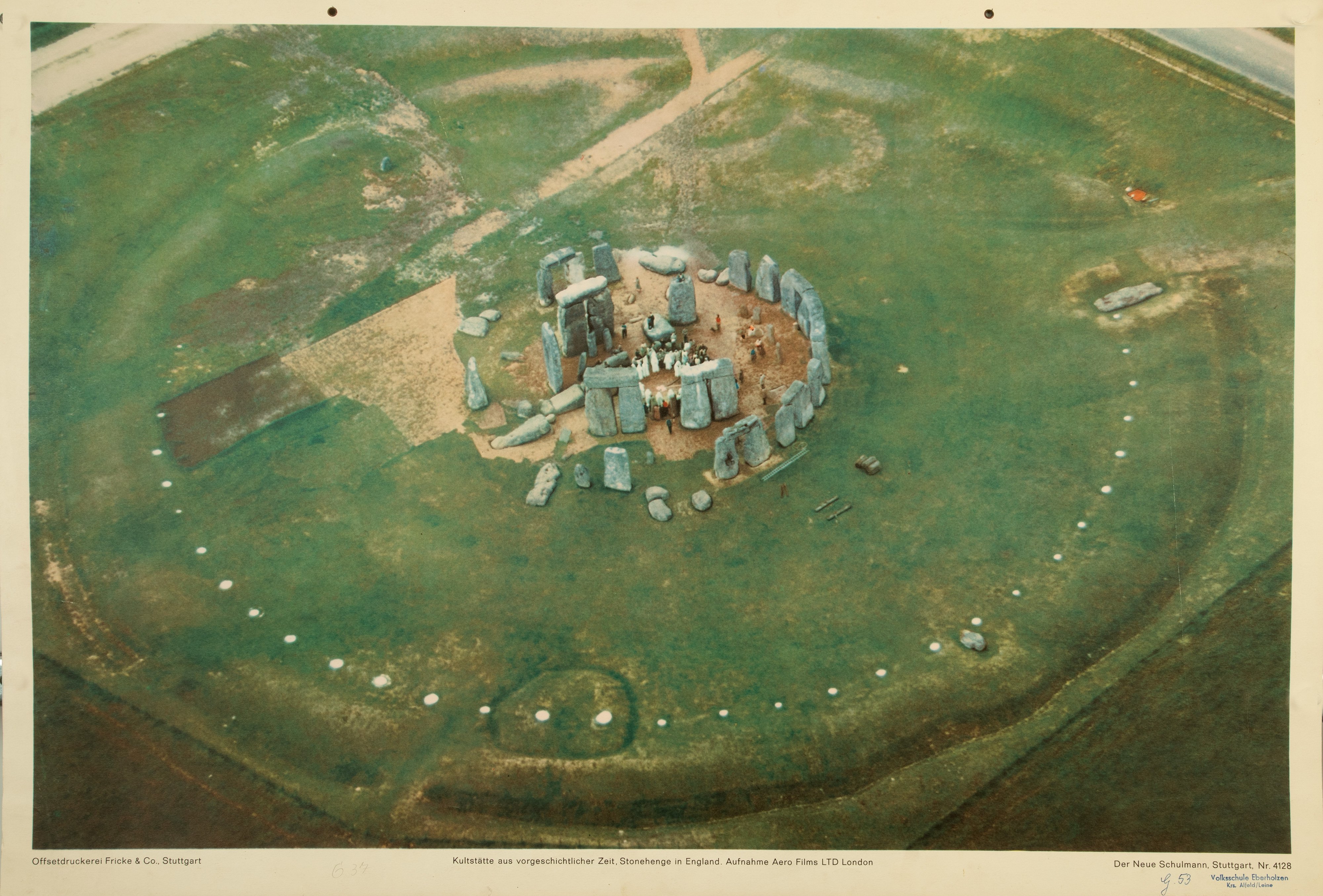 Luftbildaufnahme von Stonehenge in England (Stiftung Schulmuseum der Universität Hildesheim CC BY-SA)