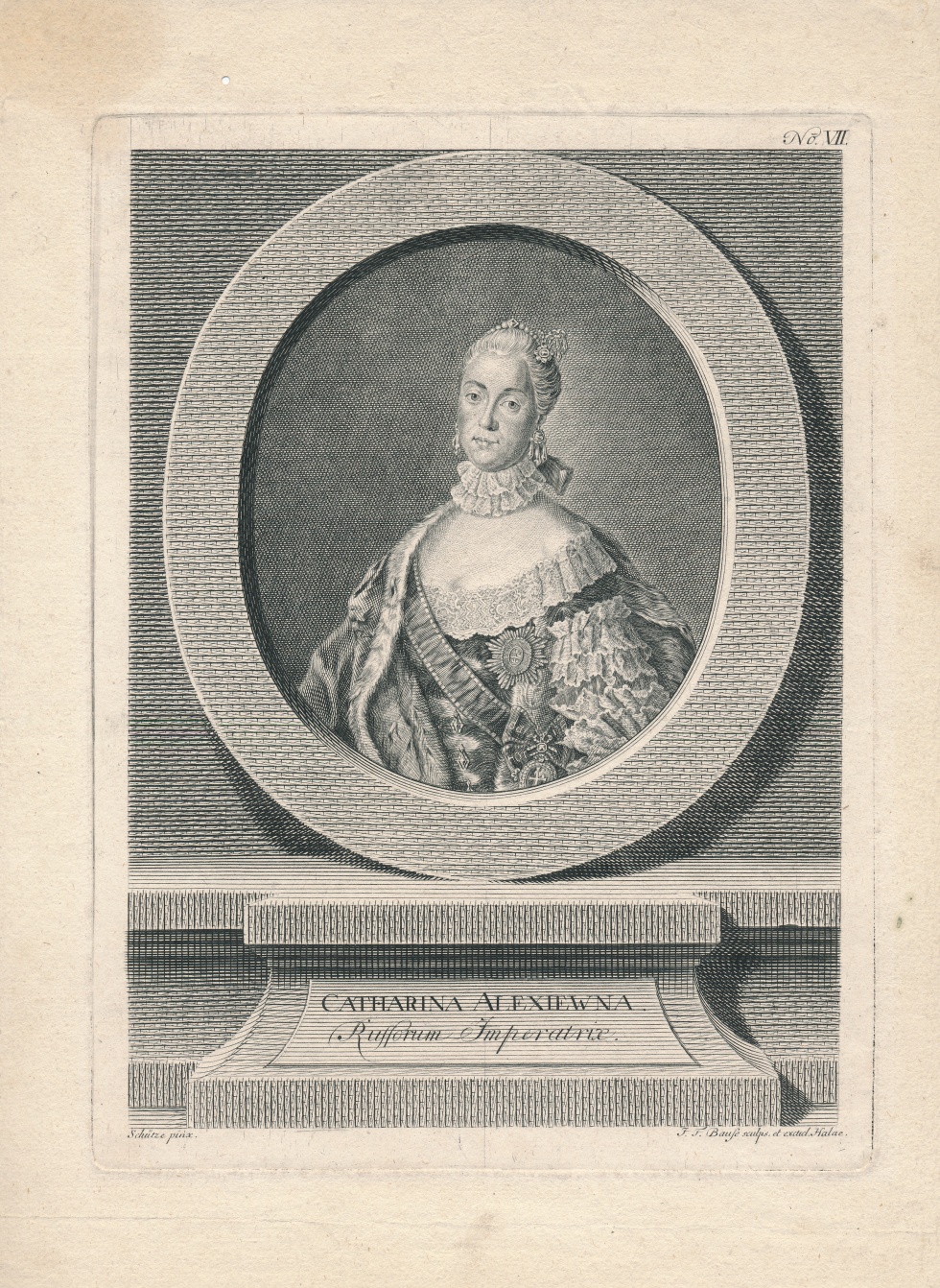 "CATHARINA ALEXIEWNA Russorum Imperatrix" - Katharina II. (Schlossmuseum Jever CC BY-NC-SA)
