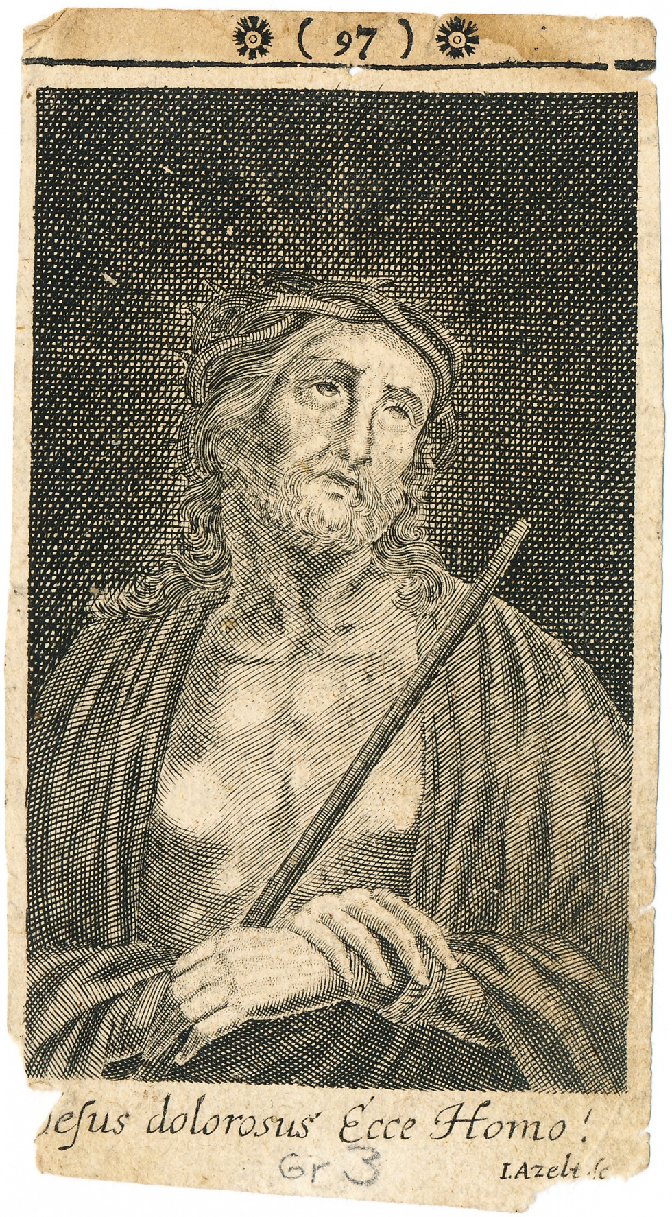 Jesus mit Strahlenkorona und Stab (Schlossmuseum Jever CC BY-NC-SA)
