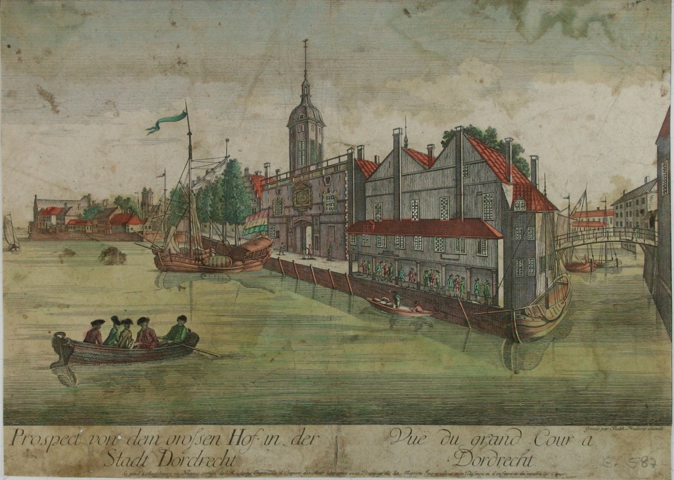 "Prospect von dem großen Hof in der Stadt Dordrecht" (Schlossmuseum Jever CC BY-NC-SA)