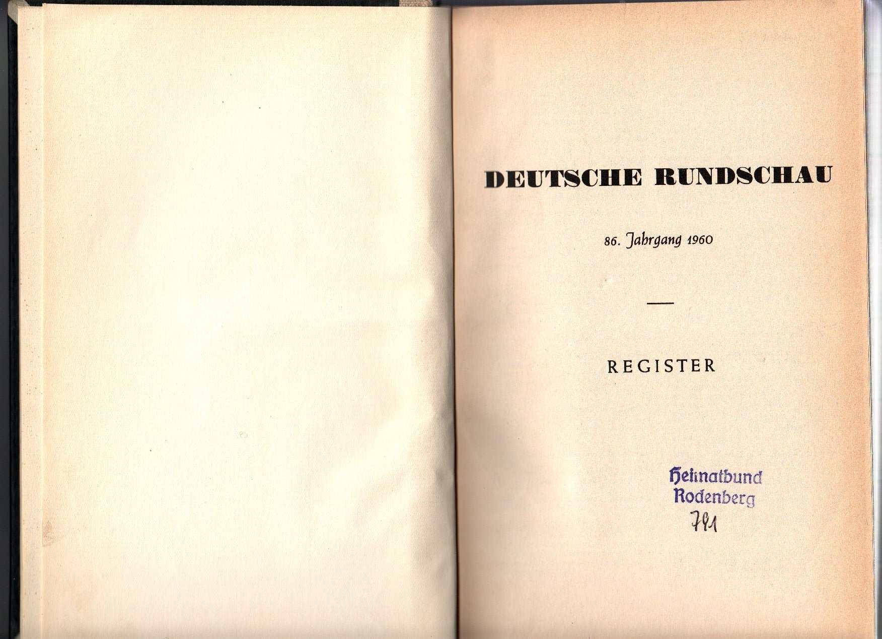 Deutsche Rundschau, 1960 (Museumslandschaft Amt Rodenberg e.V. CC BY-NC-SA)