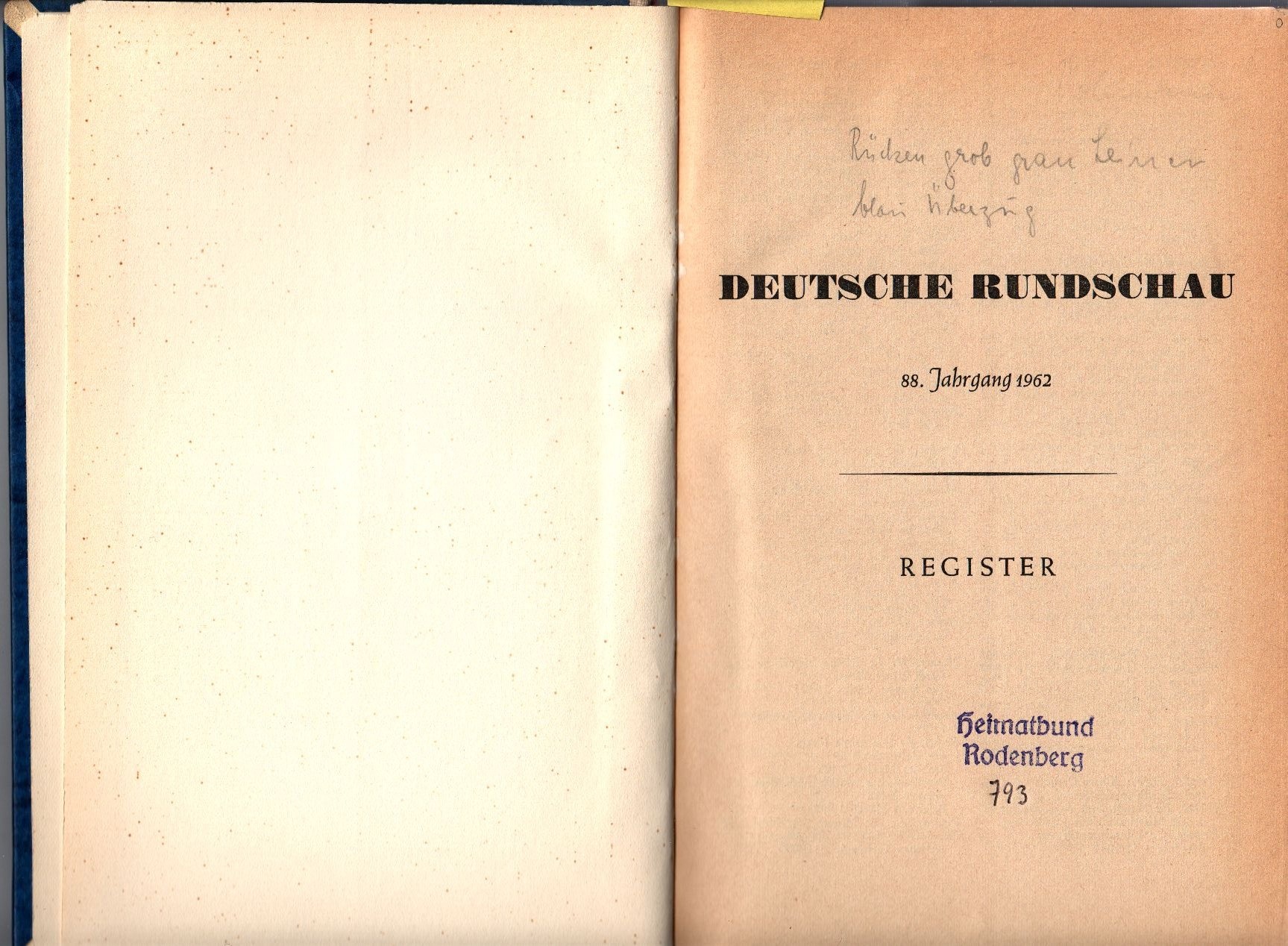 Deutsche Rundschau, 1962 (Museumslandschaft Amt Rodenberg e.V. CC BY-NC-SA)