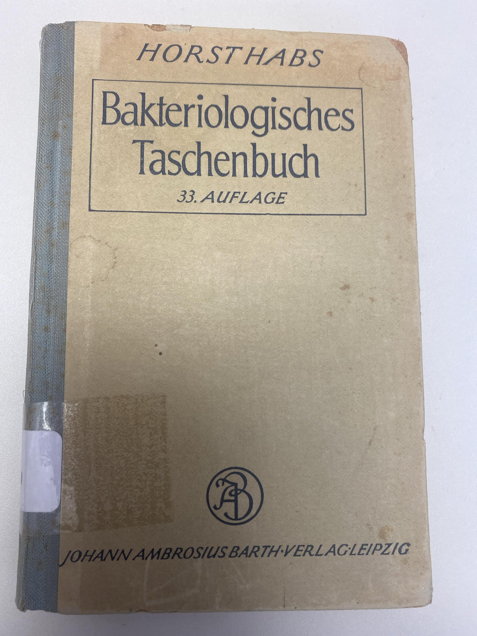 Bakteriologisches Taschenbuch (Krankenhausmuseum Bielefeld e.V. CC BY-NC-SA)