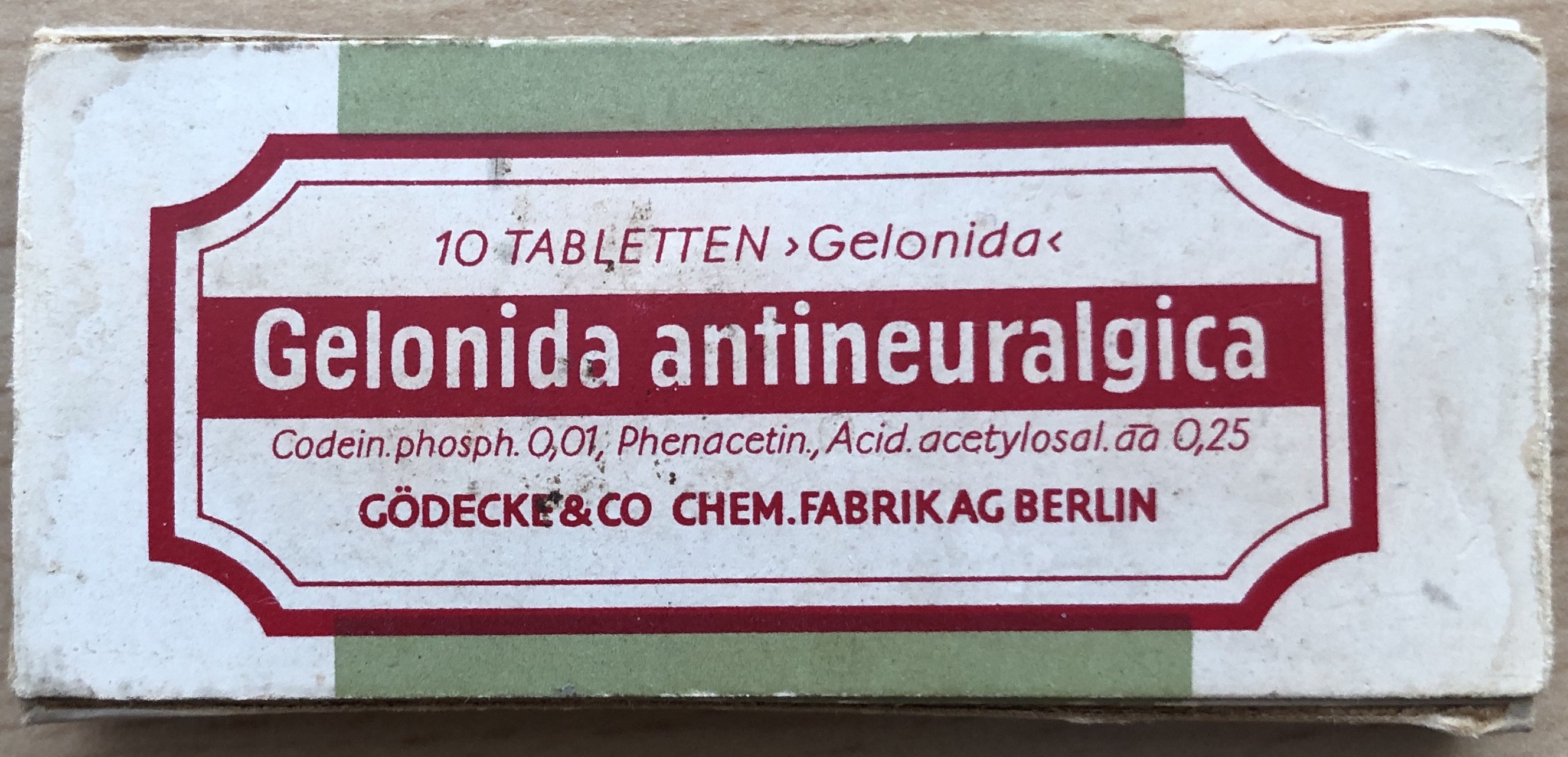 Gelonida-Medikamentenschachtel (von oben) (Krankenhausmuseum Bielefeld e.V. CC BY-NC-SA)