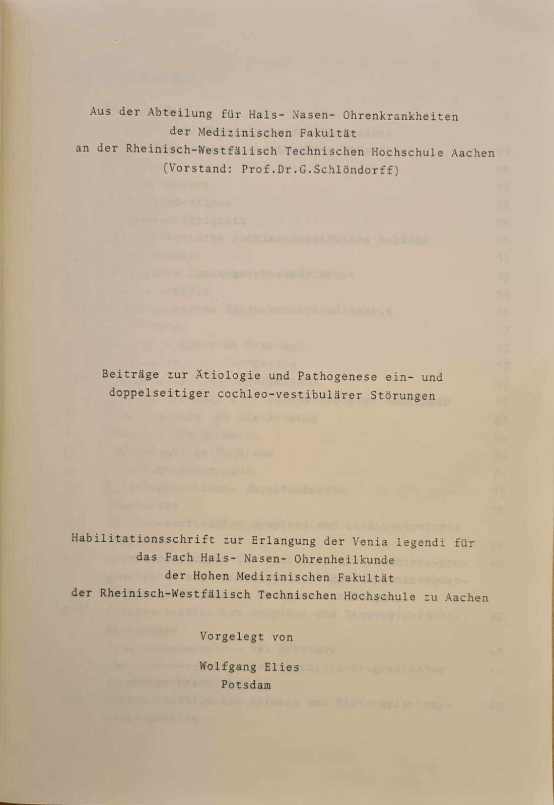 Beiträge zur Ätiologie und Pathogenese ein- und doppelseitiger cochleo-vestibulärer Störungen (Krankenhausmuseum Bielefeld e.V. CC BY-NC-SA)