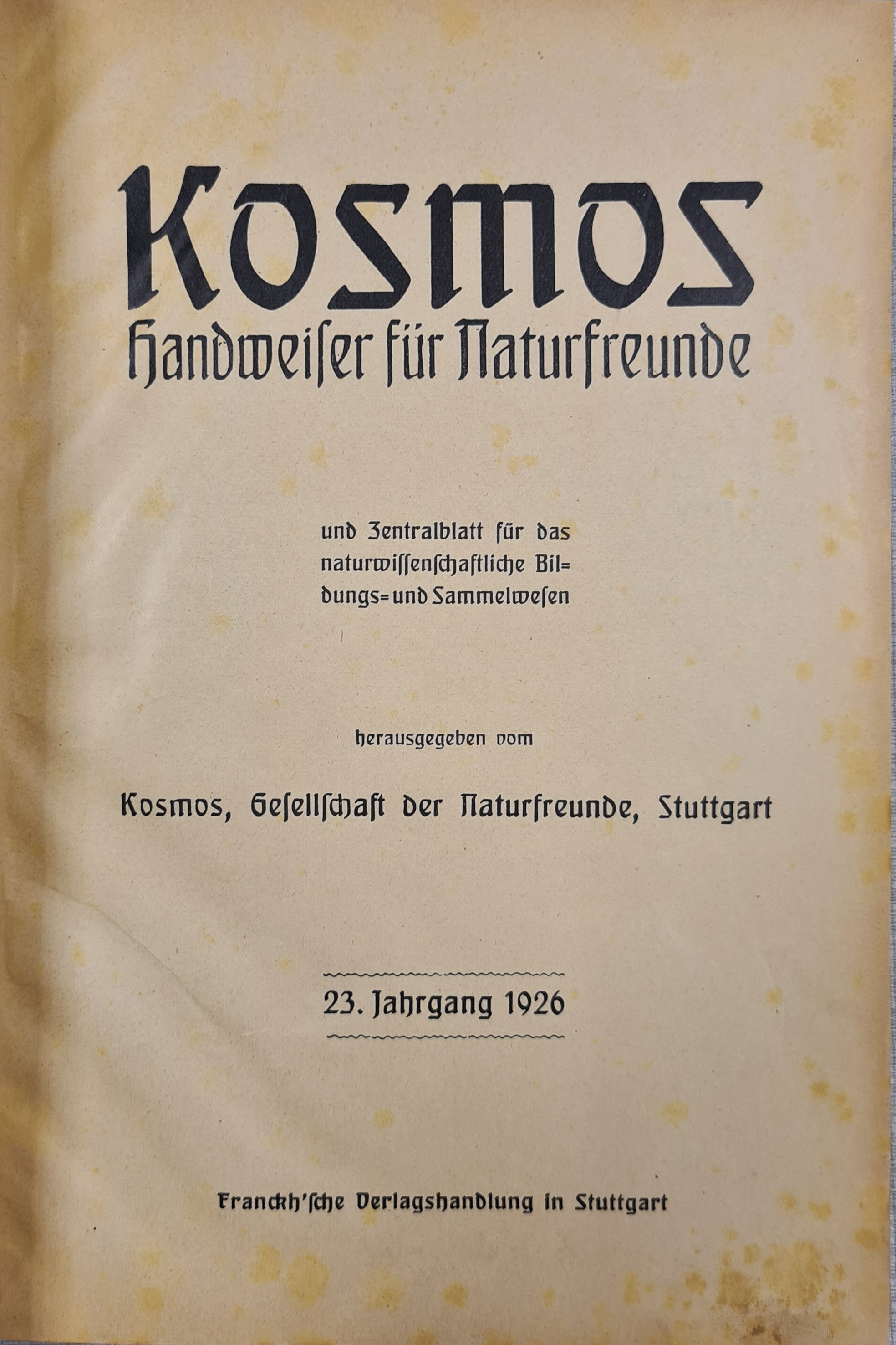 Kosmos Handweiser für Naturfreunde (Krankenhausmuseum Bielefeld e.V. CC BY-NC-SA)