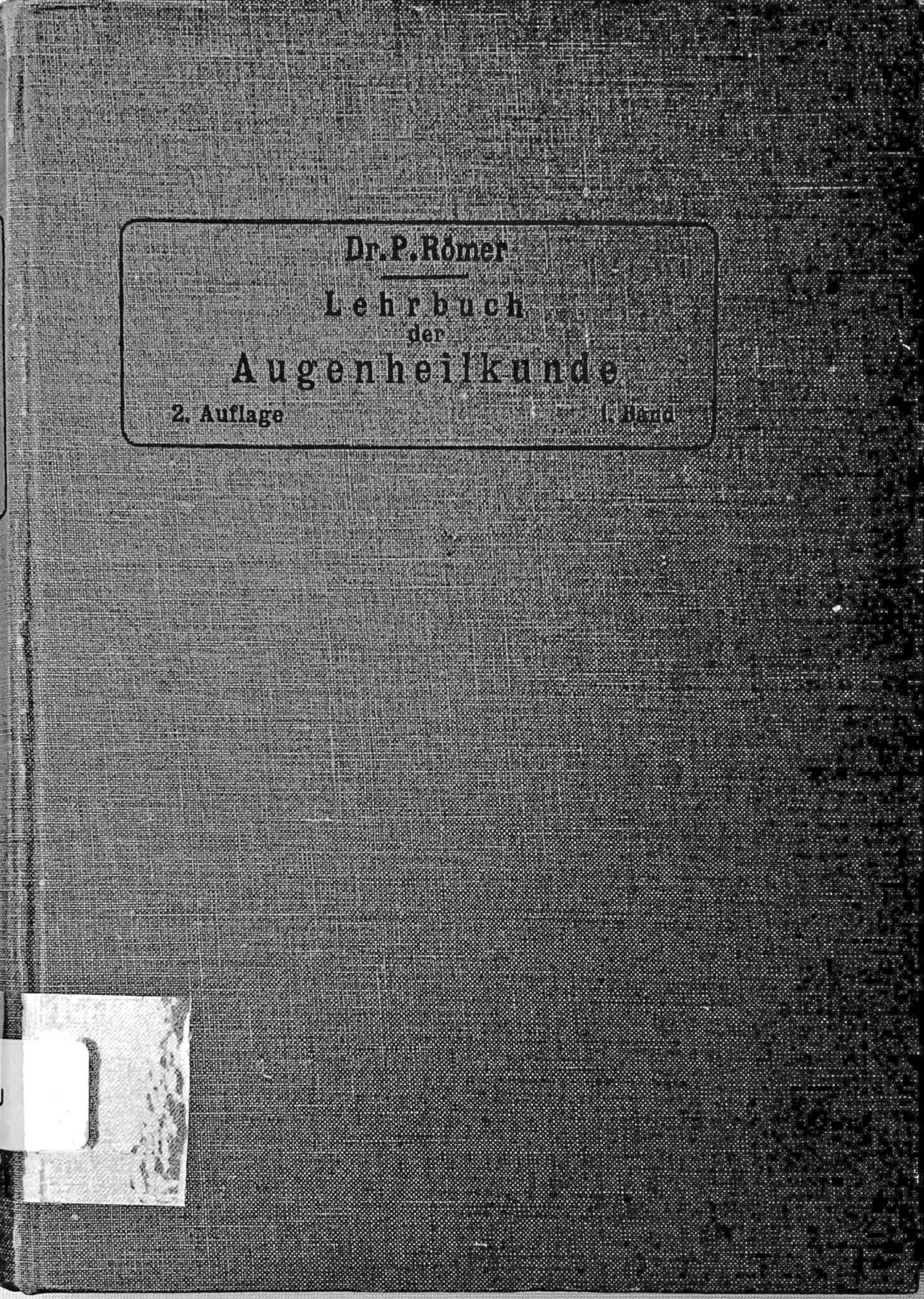 Lehrbuch der Augenheilkunde (Krankenhausmuseum Bielefeld e.V. CC BY-NC-SA)