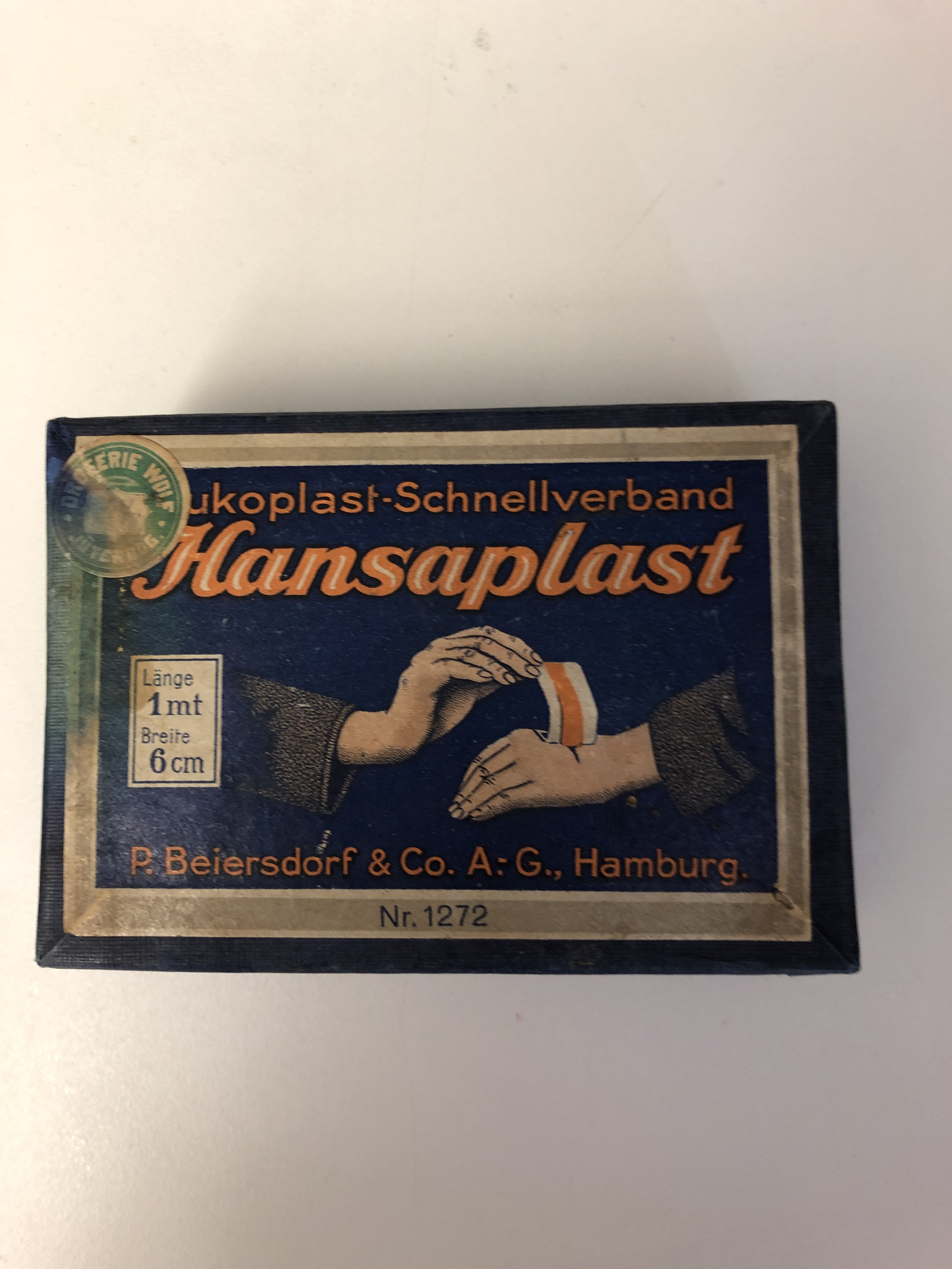 Leukoplast-Schnellverband Hansaplast (Krankenhausmuseum Bielefeld e.V. CC BY-NC-SA)