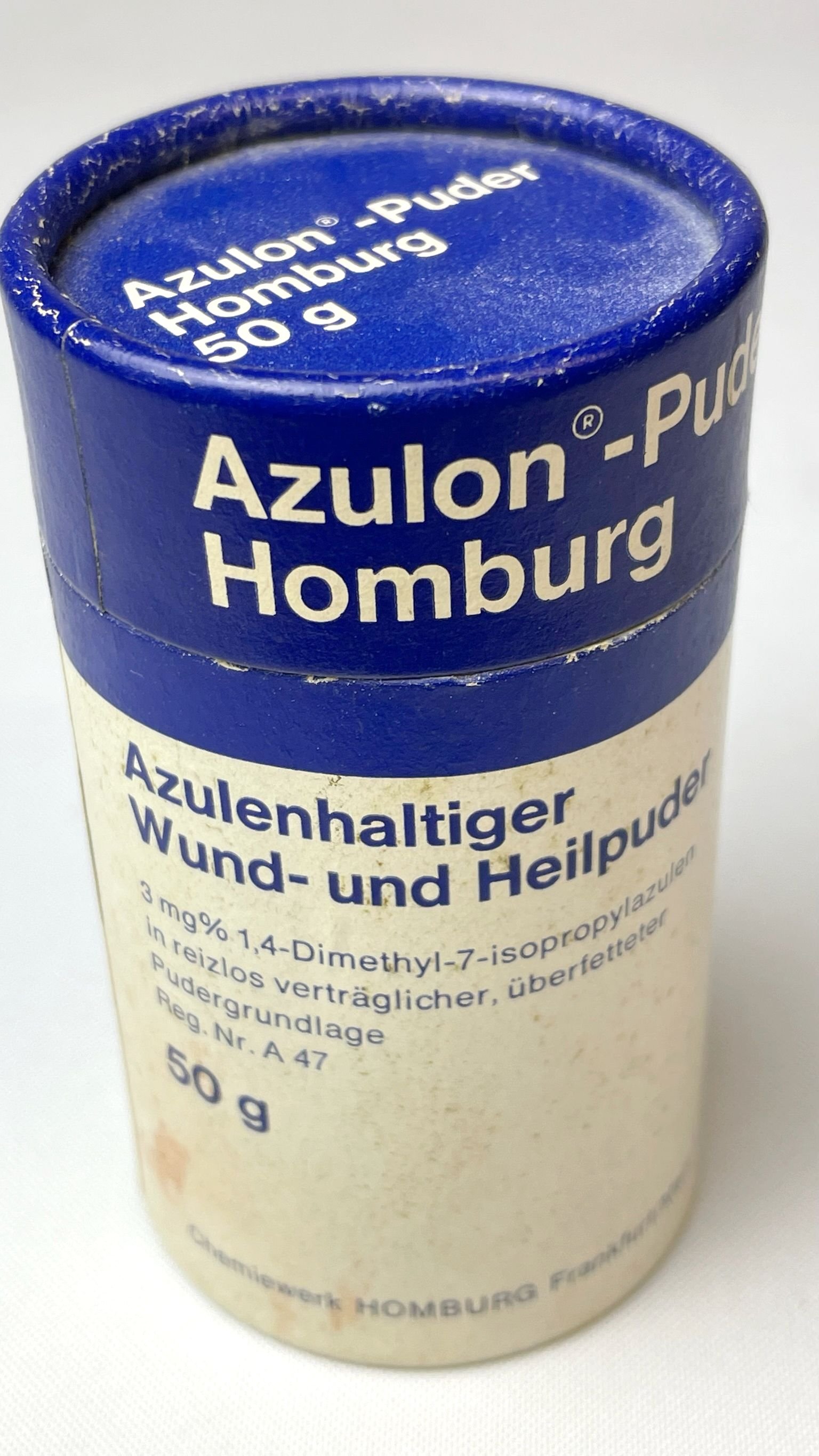 Azulon- Puder Homburg (Krankenhausmuseum Bielefeld e.V. CC BY-NC-SA)