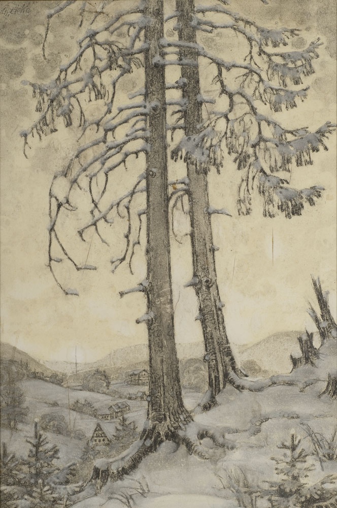 Landschaft im Winter (Lippisches Landesmuseum Detmold CC BY-NC-SA)