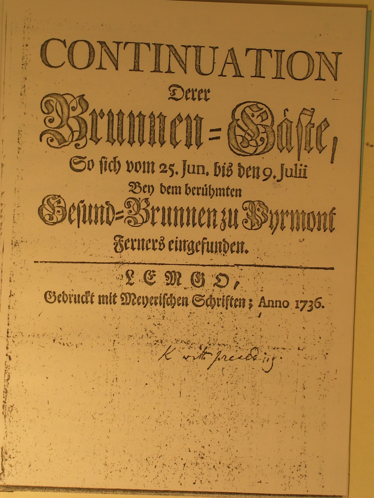 Continuation der Brunnen-Gäste 1736 (Museum im Schloss Bad Pyrmont CC BY-NC-SA)
