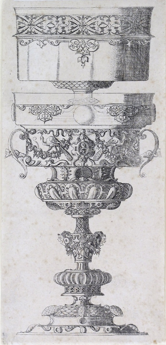 Entwurf für einen reich verzierten Pokal (Weserrenaissance-Museum Schloß Brake CC BY-NC-SA)