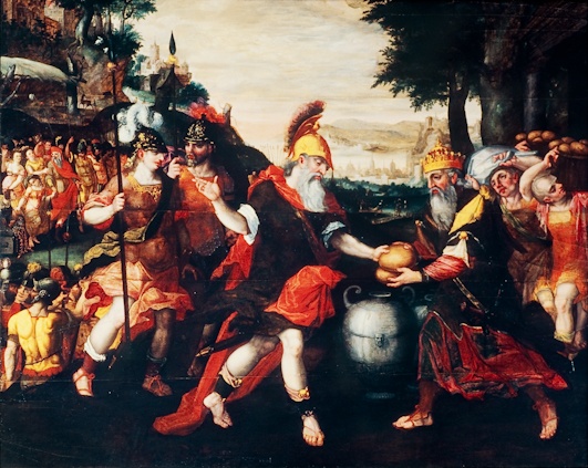 Abraham Bund mit Melchisedek (Lippisches Landesmuseum Detmold CC BY-NC-SA)