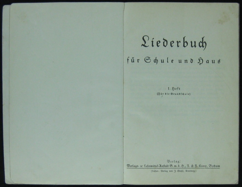 Esser, Liederbuch für Schule und Haus (Museumsschule Hiddenhausen CC BY-NC-SA)