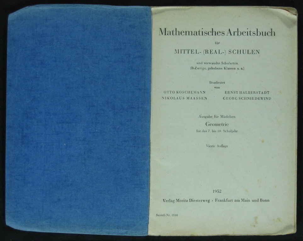 Koschemann, Mathematisches Arbeitsbuch (Museumsschule Hiddenhausen CC BY-NC-SA)