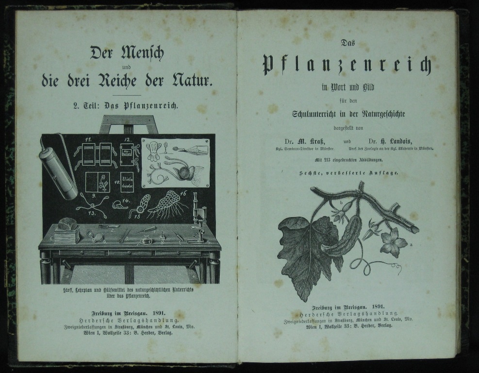 Kraß/ Landois, Der Mensch und die drei Reiche, Bd. 2 u. 3 (Museumsschule Hiddenhausen CC BY-NC-SA)