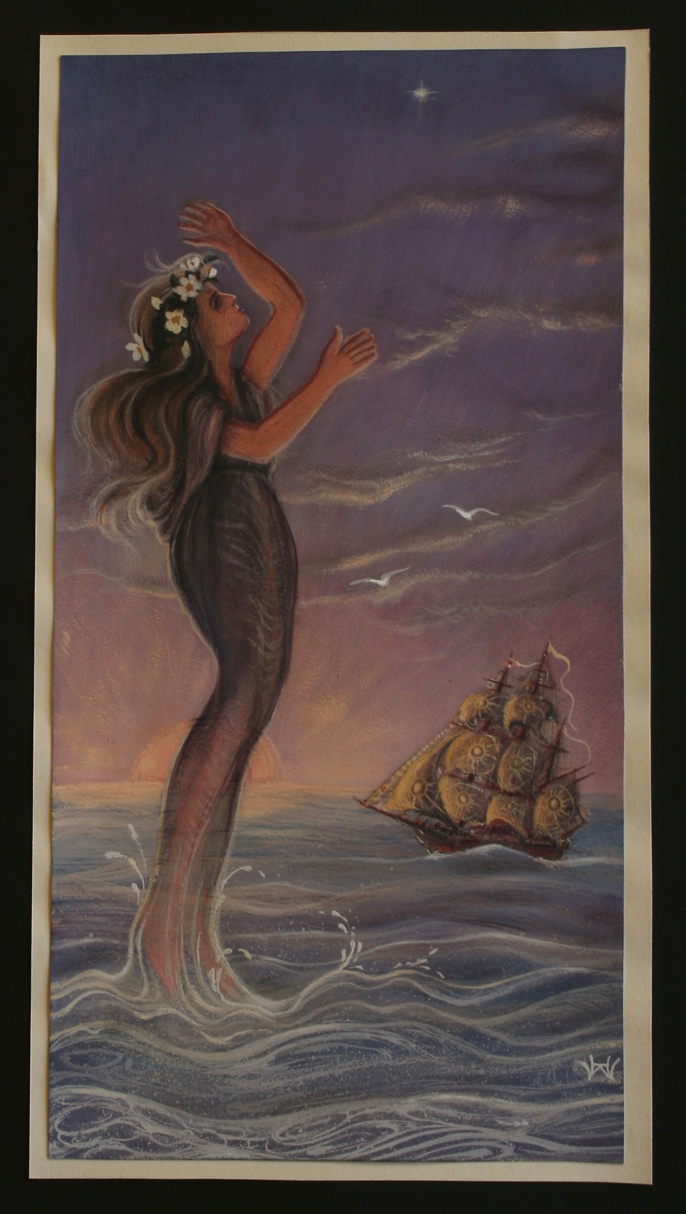 Die kleine Seejungfrau und das Schiff (Deutsches Märchen- und Wesersagenmuseum CC BY-NC-SA)