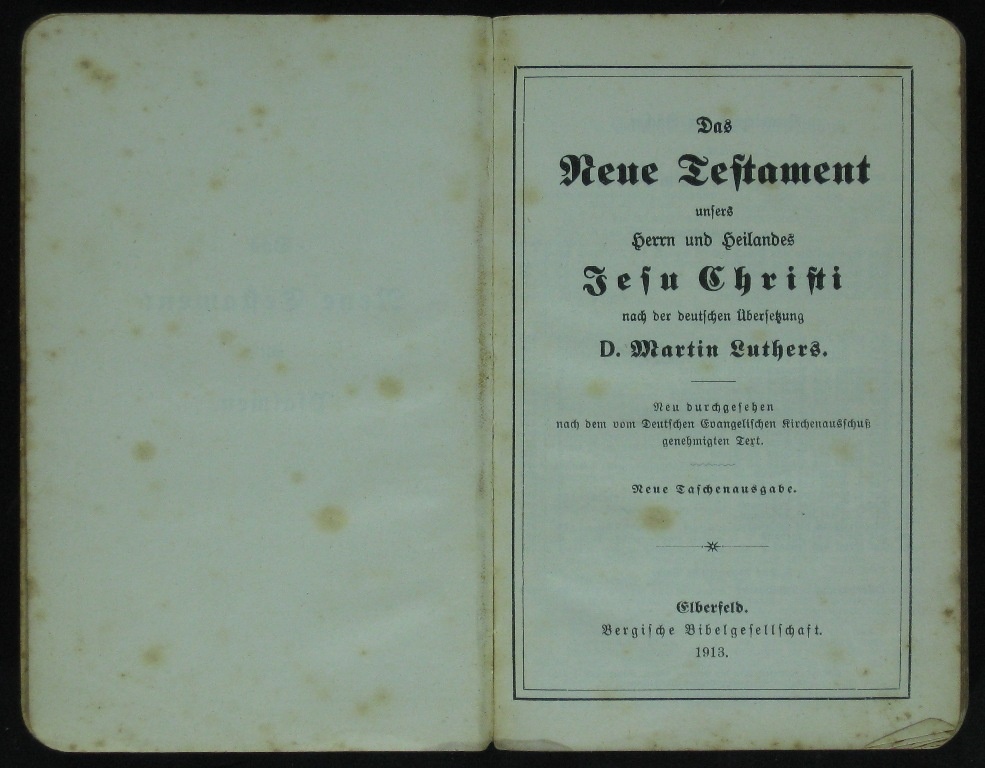 Das Neue Testament mit Psalmen (Museumsschule Hiddenhausen CC BY-NC-SA)