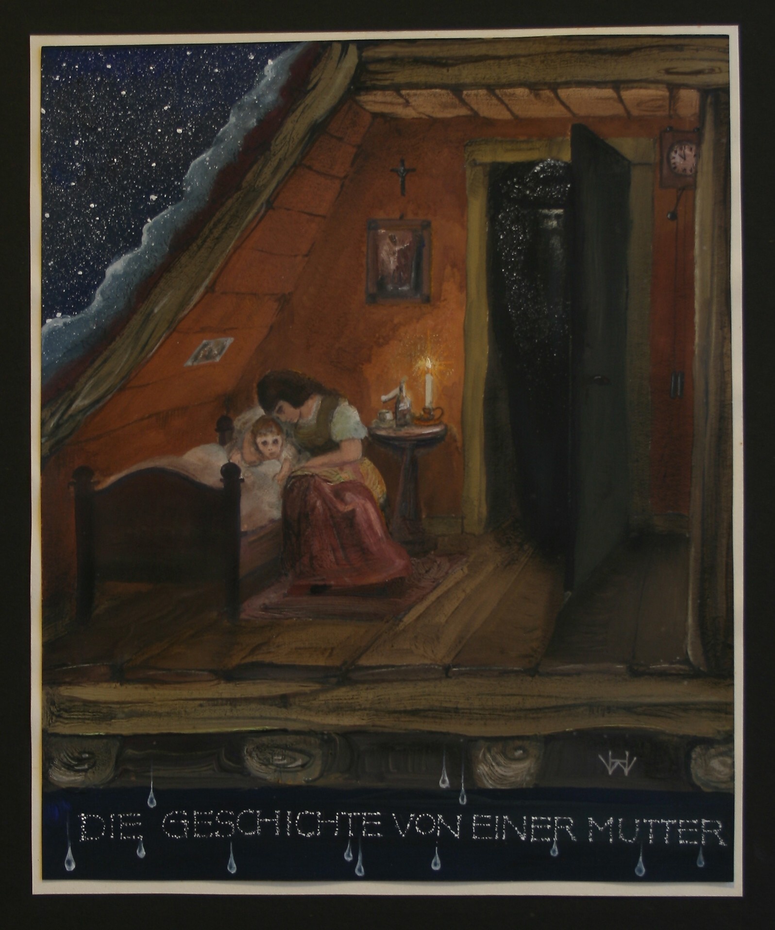 Die Geschichte einer Mutter: Der Tod holt das Kind (Deutsches Märchen- und Wesersagenmuseum CC BY-NC-SA)
