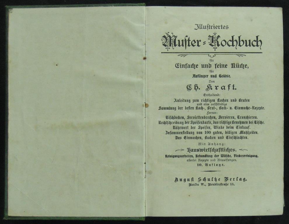 Kraft, Muster-Kochbuch (Museumsschule Hiddenhausen CC BY-NC-SA)
