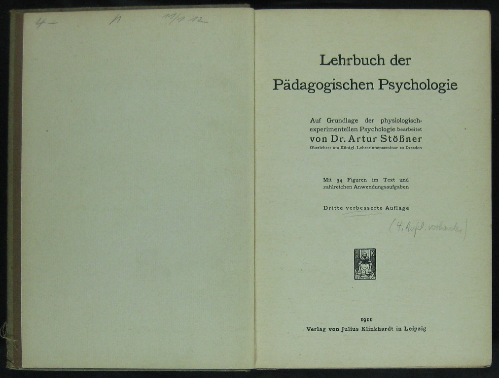 Stössner, Pädagogische Psychologie (Museumsschule Hiddenhausen CC BY-NC-SA)