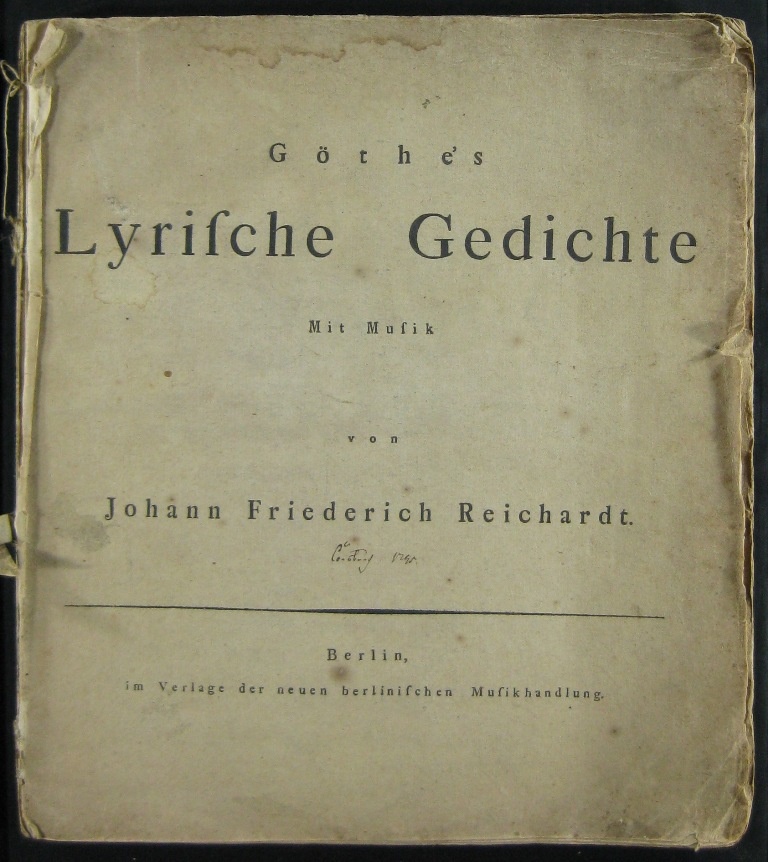 Reichardt, Göthe’s Lyrische Gedichte mit Musik (Museumsschule Hiddenhausen CC BY-NC-SA)