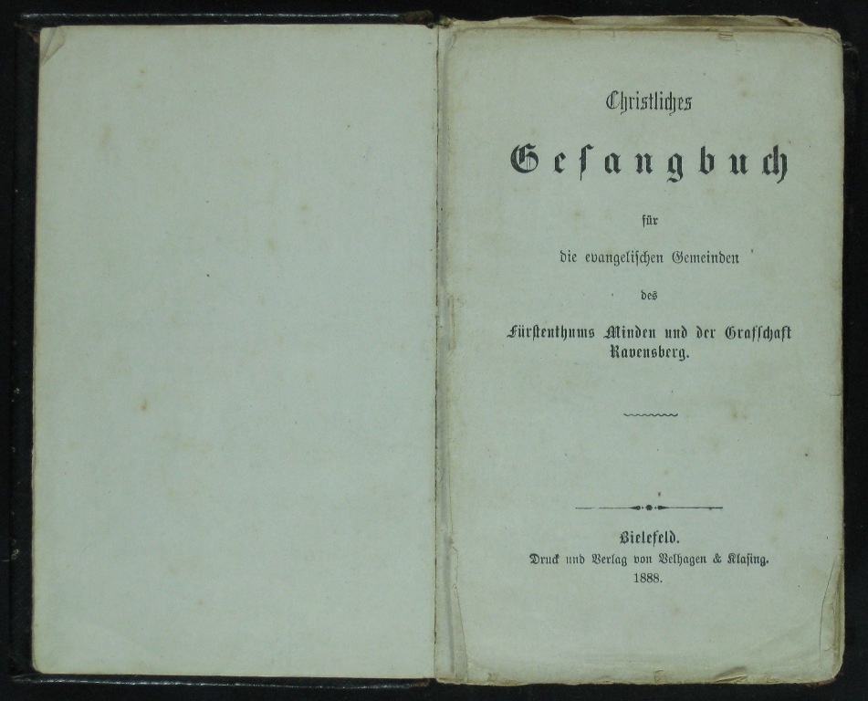 Christliches Gesangbuch für die evangelischen Gemeinden (Museumsschule Hiddenhausen CC BY-NC-SA)