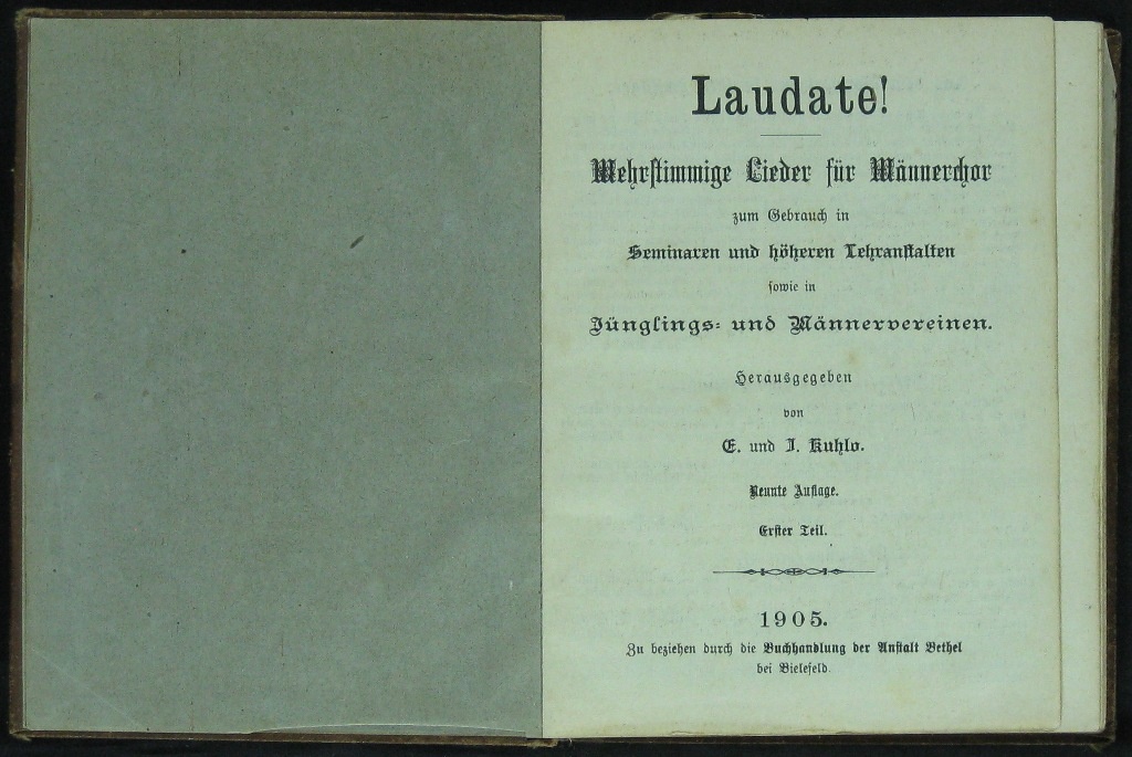 Laudate! Mehrstimmige Lieder für Männerchor (Museumsschule Hiddenhausen CC BY-NC-SA)
