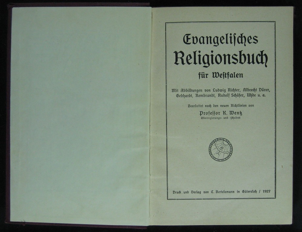 Evangelisches Religionsbuch für Westfalen (1927) (Museumsschule Hiddenhausen CC BY-NC-SA)
