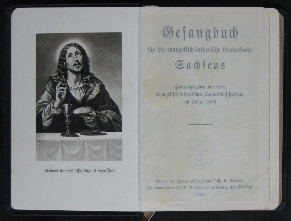 Gesangbuch für die evangelisch-lutherische Landeskirche Sachsens (1927) (Museumsschule Hiddenhausen CC BY-NC-SA)