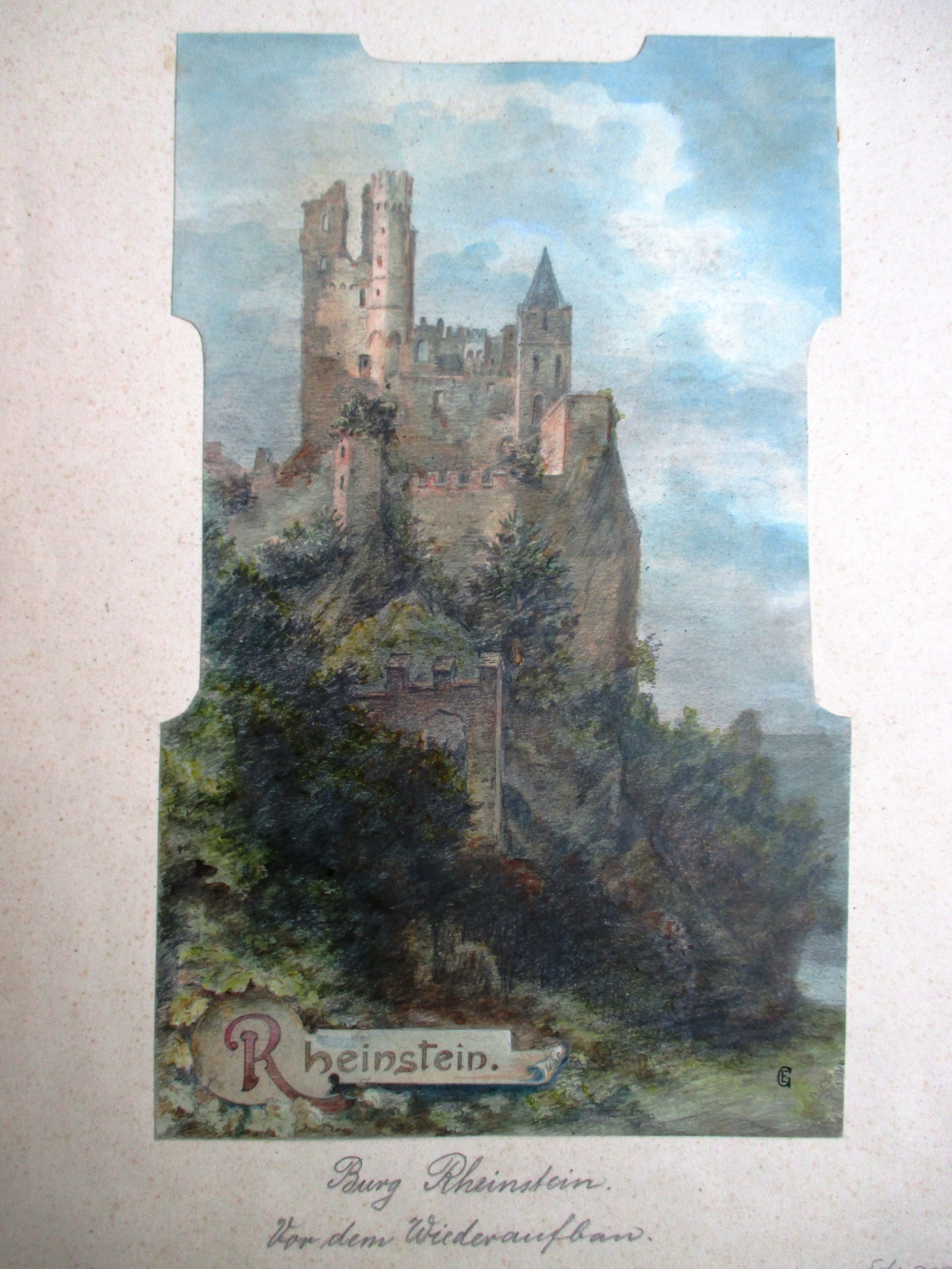 Burg Rheinstein - Vor dem Wiederaufbau - Was sich die Rheinburgen erzählen (Deutsches Märchen- und Wesersagenmuseum CC BY-NC-SA)