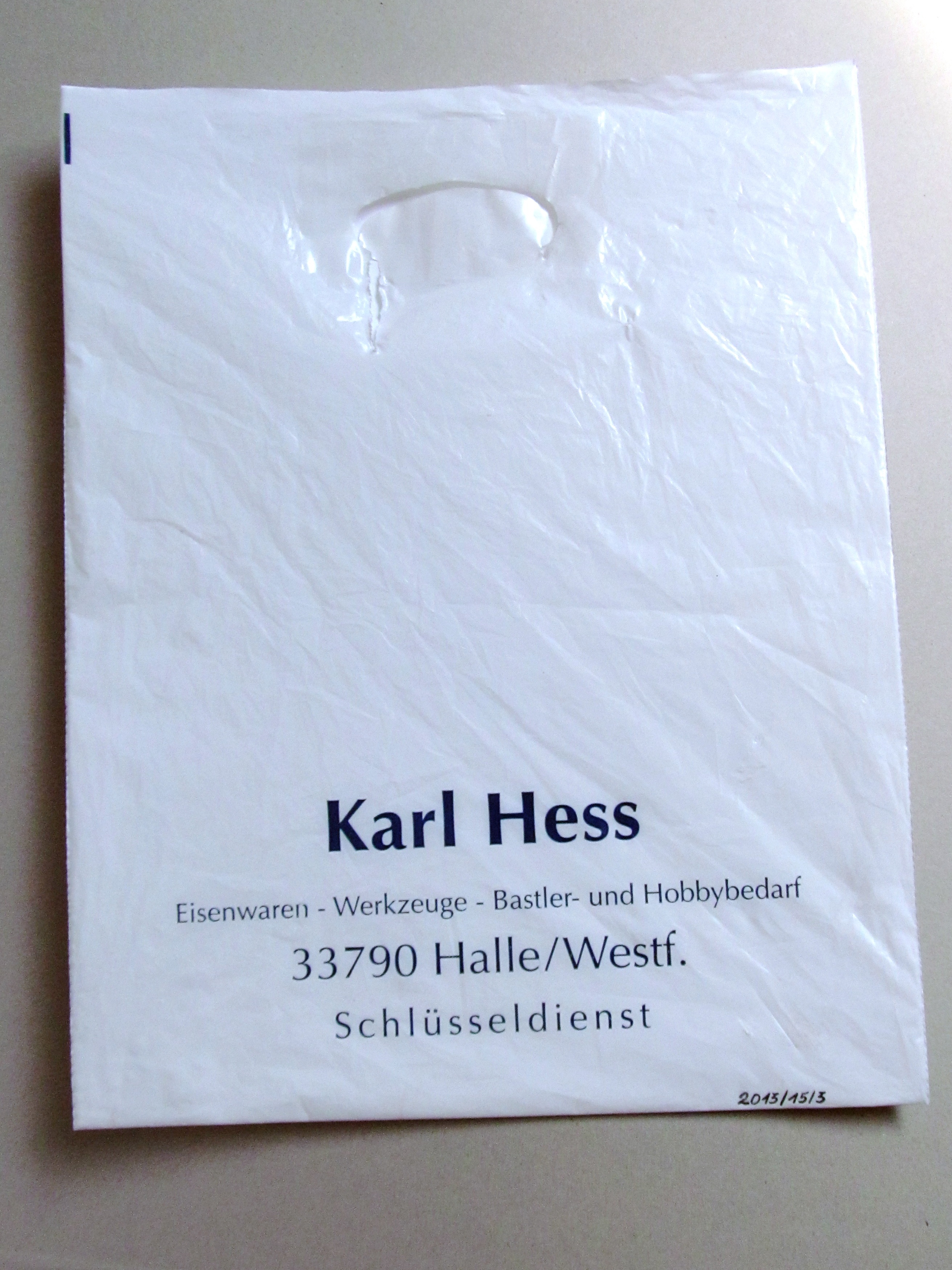 Kunststofftüte Hess (Haller ZeitRäume CC BY-NC-SA)