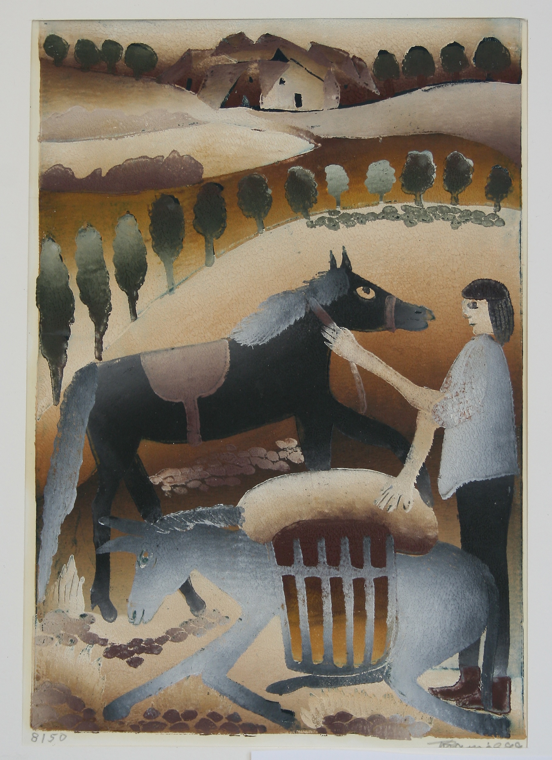 Das Pferd und der Esel (Fabel von Äsop) (Deutsches Märchen- und Wesersagenmuseum  RR-R)