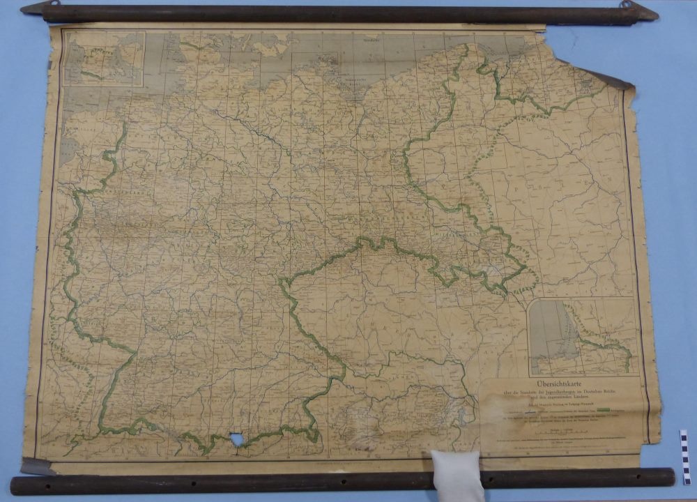 Übersichtskarte über die Standorte der Jugendherbergen (Mindener Museum CC BY-NC-SA)