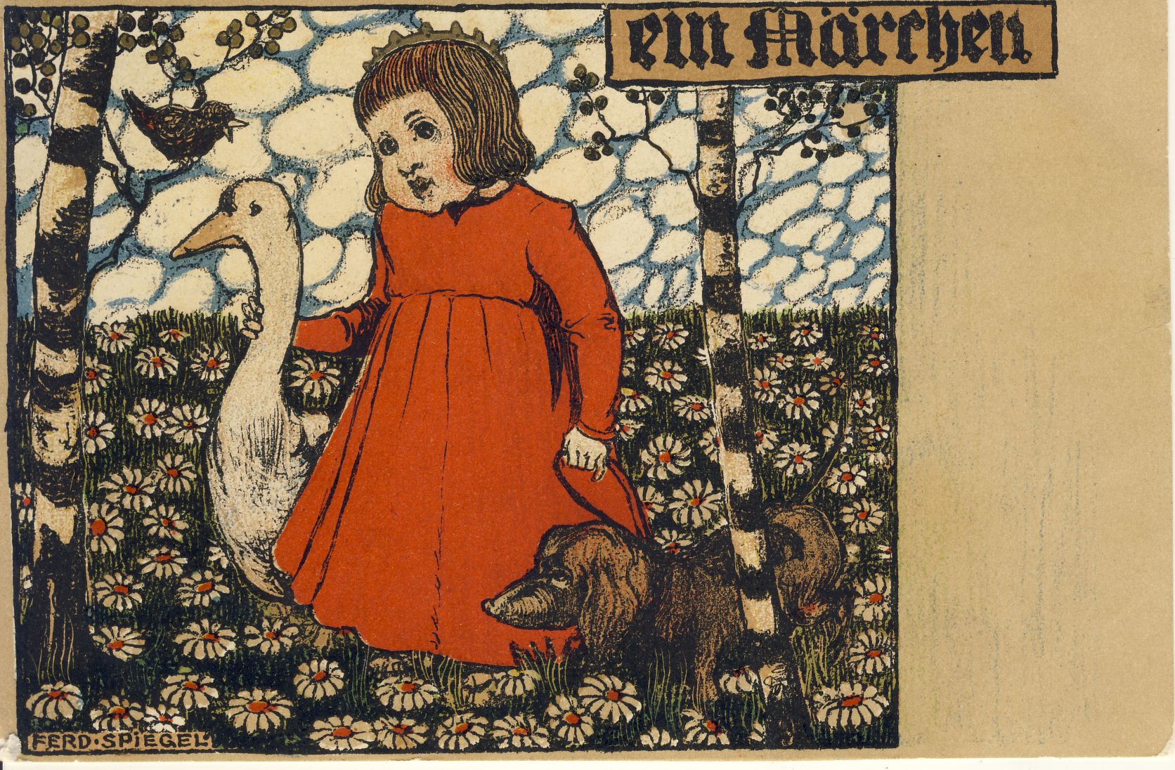 Ein Märchen Postkarte (Deutsches Märchen- und Wesersagenmuseum CC BY-NC-SA)