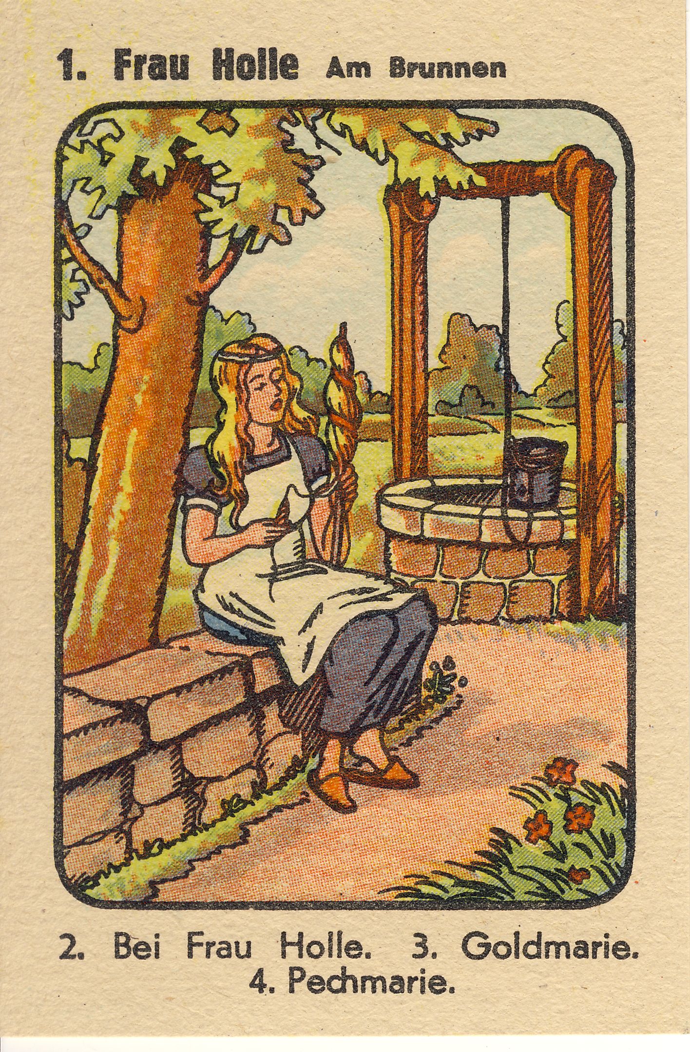 Frau Holle Spielkarten (Deutsches Märchen- und Wesersagenmuseum CC BY-NC-SA)