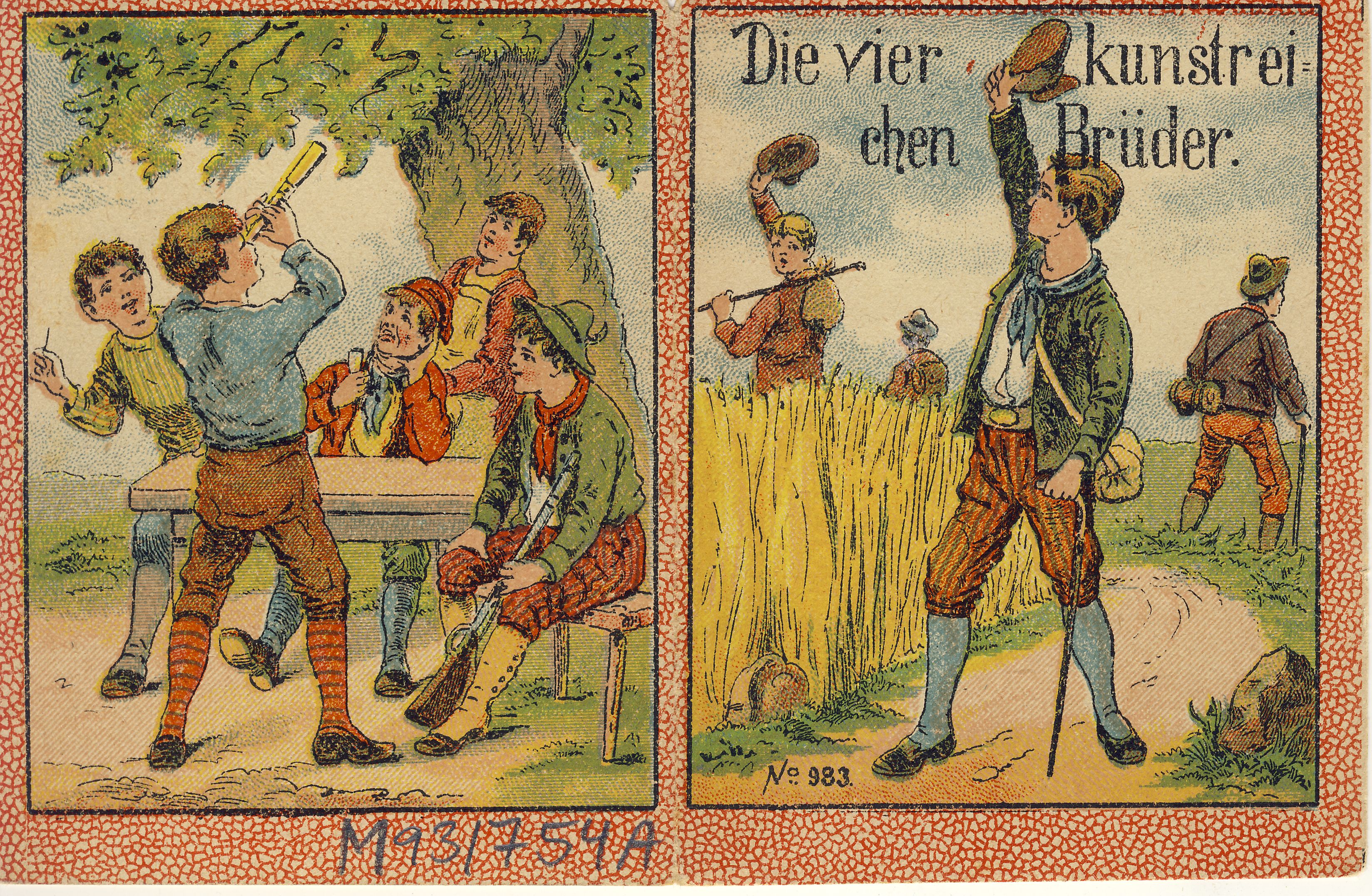 Die vier kunstreichen Brüder Märchensammelheft (Deutsches Märchen- und Wesersagenmuseum CC BY-NC-SA)