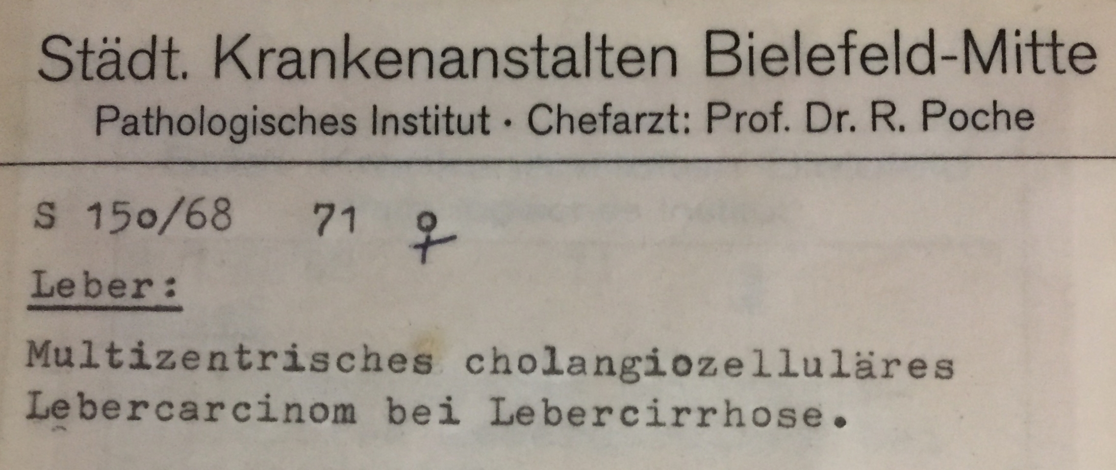 Leberkarzinom bei Leberzirrhose (Krankenhausmuseum Bielefeld CC BY-NC-SA)