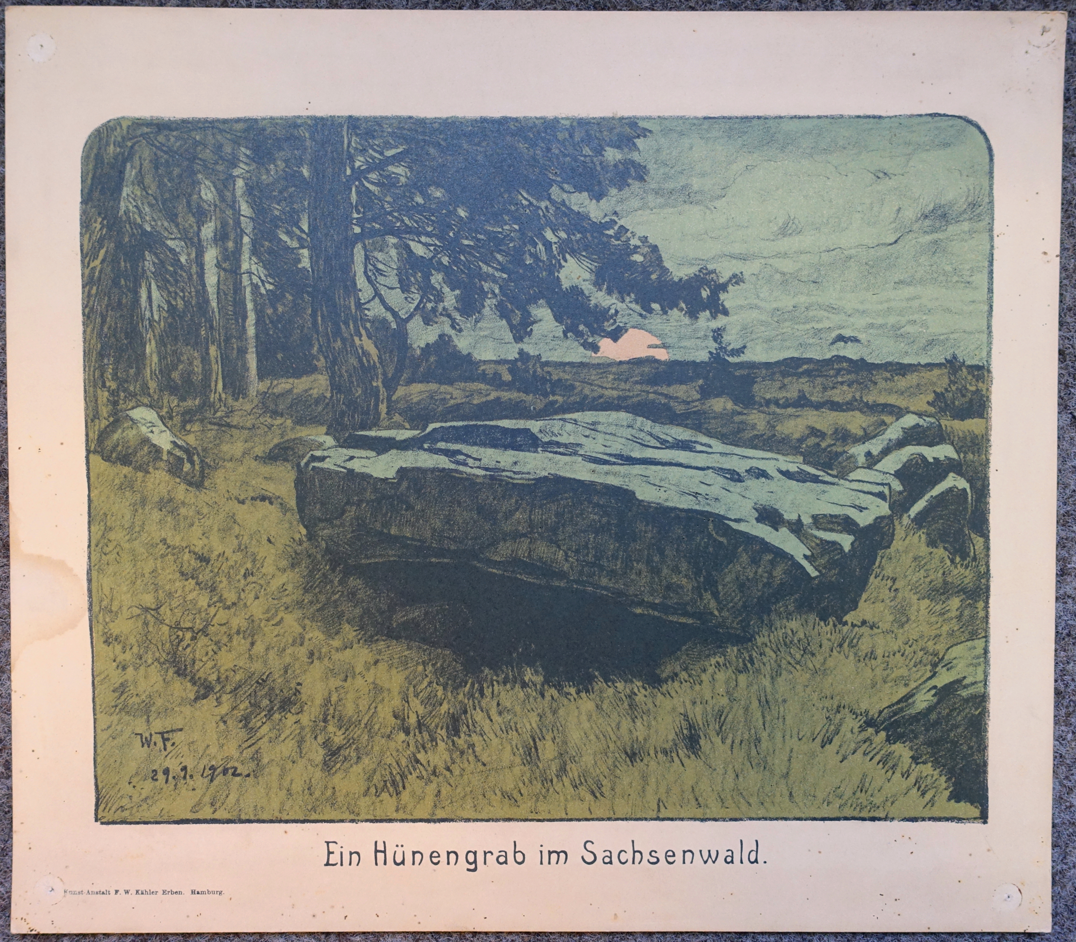 Ein Hünengrab im Sachsenwald (Deutsches Märchen- und Wesersagenmuseum CC BY-NC-SA)