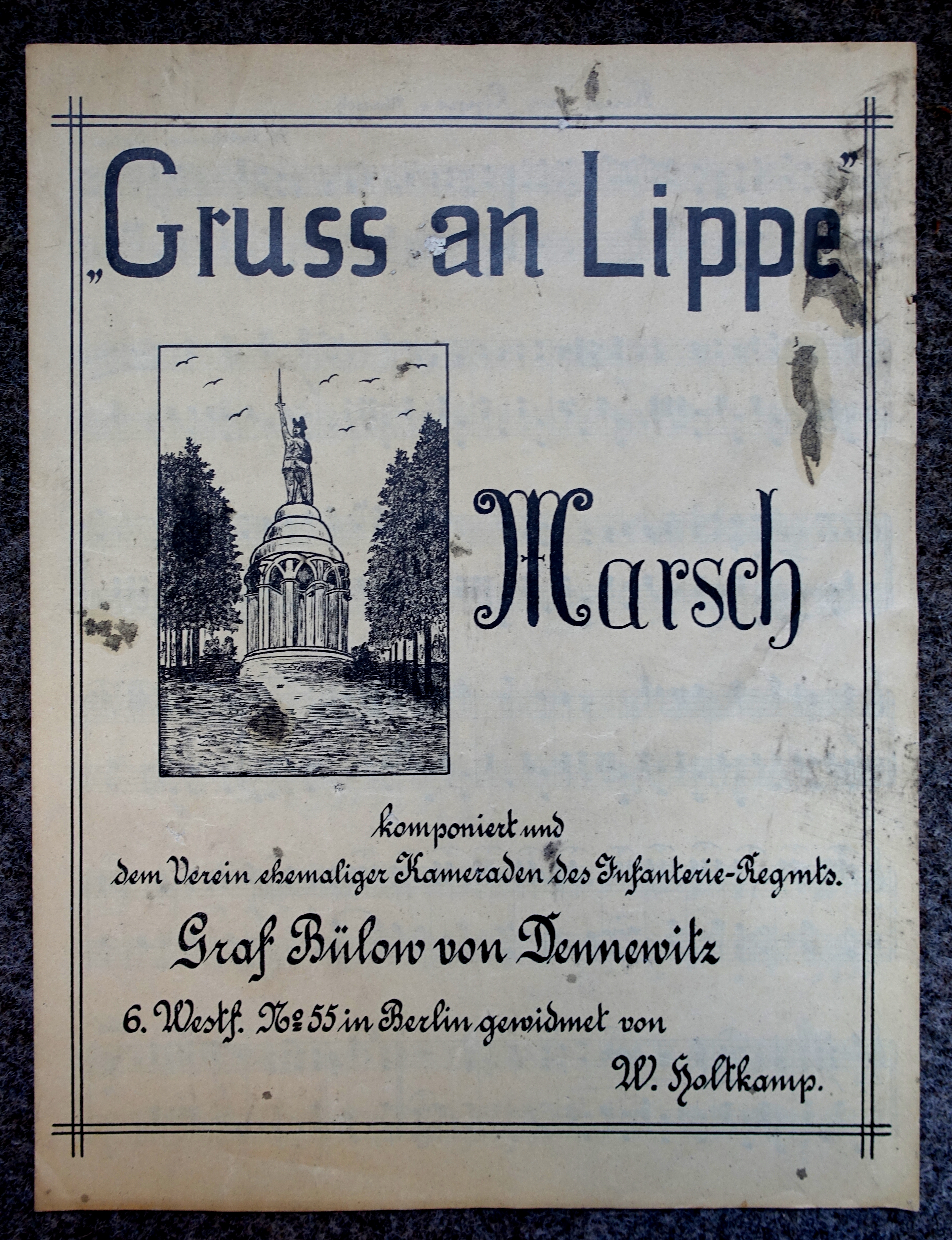 Gruss an Lippe - Marsch (Deutsches Märchen- und Wesersagenmuseum CC BY-NC-SA)